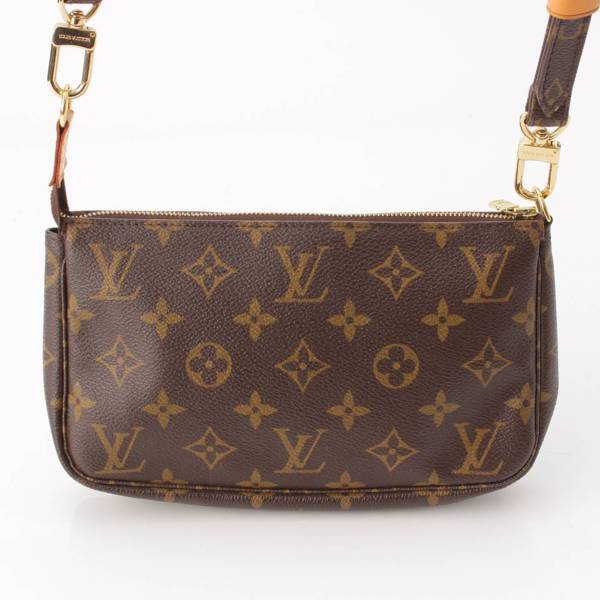 ルイヴィトン Louis Vuitton モノグラム ポシェット アクセソワール 別売りロングストラップ付 M51980 ブラウン 中古 通販  retro レトロ