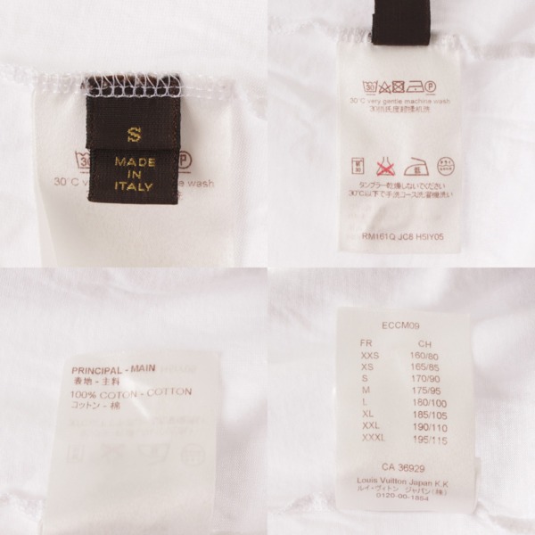 ルイヴィトン(Louis Vuitton) メンズ ロゴ刺繍 Tシャツ ホワイト S