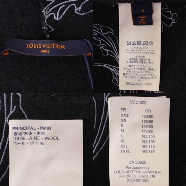 ルイヴィトン(Louis Vuitton) メンズ 21AW フラワー刺繍 ウール ジップ