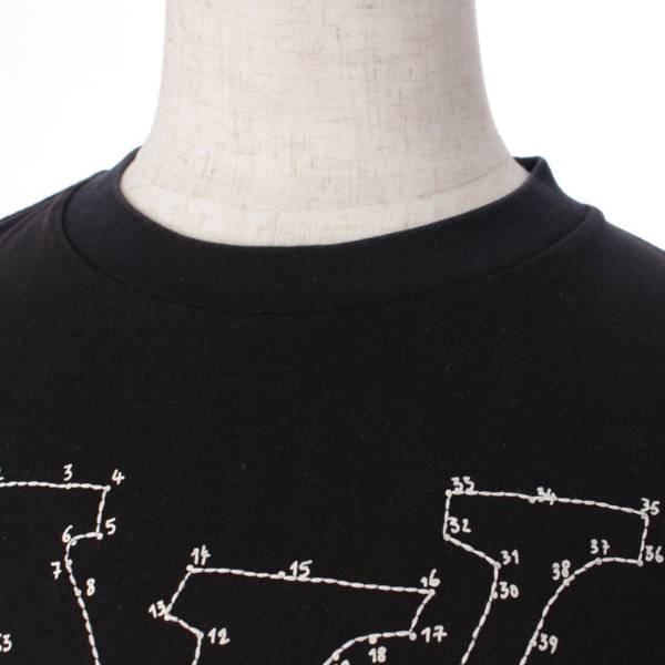 ルイヴィトン(Louis Vuitton) メンズ ロゴステッチ 刺繍 Tシャツ