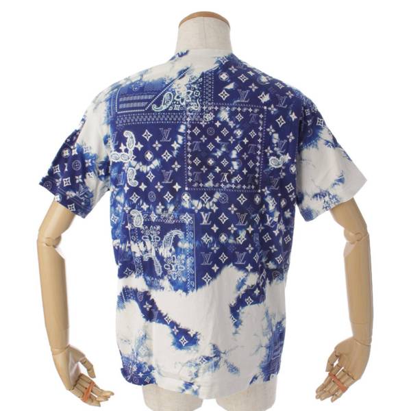 ルイヴィトン(Louis Vuitton) メンズ 22AW モノグラムバンダナプリント Tシャツ トップス 1AA5F9 ブルー S 中古 通販  retro レトロ