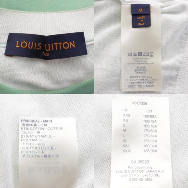 ルイヴィトン(Louis Vuitton) メンズ 20SS LVロゴ コットン×ナイロン チュール ニット トップス ミント M 中古 通販  retro レトロ