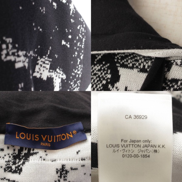 ルイヴィトン(Louis Vuitton) メンズ 2023年 パリコラージュ ジャカード パーカー 1AB4VU ブラック×ホワイト L 中古 通販  retro レトロ