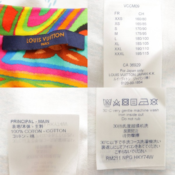 ルイヴィトン Louis Vuitton 21SS プリンテッドダミエ LV プリントTシャツ カットソー 1A8P14 マルチカラー L 中古 通販  retro レトロ