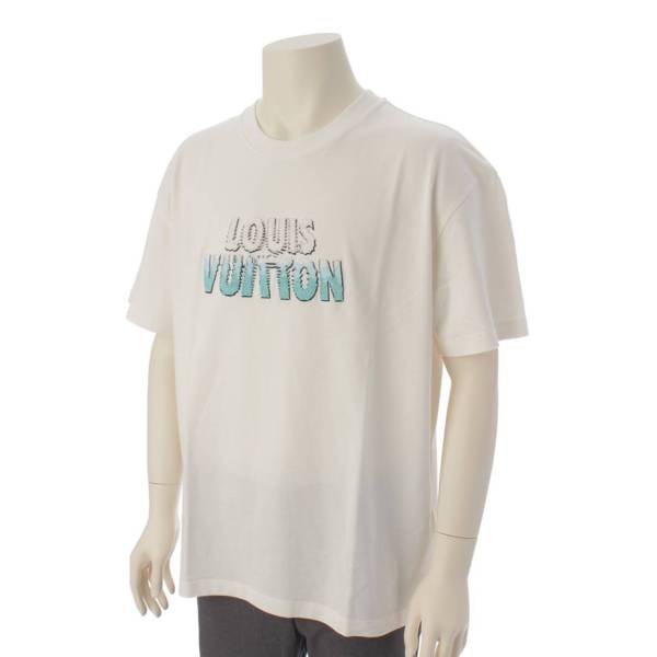 ルイヴィトン Louis Vuitton メンズ 23AW ビーズロゴ 刺繍 コットン T
