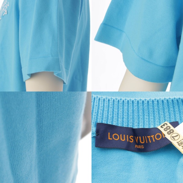 ルイヴィトン Louis Vuitton メンズ 22SS シグネチャー エンブロイダリー ニット Tシャツ 1ABIXU ブルー M 中古 通販  retro レトロ