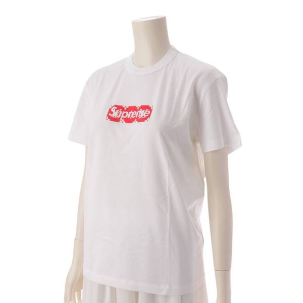 ルイヴィトン Louis Vuitton シュプリーム 17AW モノグラム Box Logo Tee ボックスロゴ 半袖 Tシャツ ホワイト XXS  中古 通販 retro レトロ