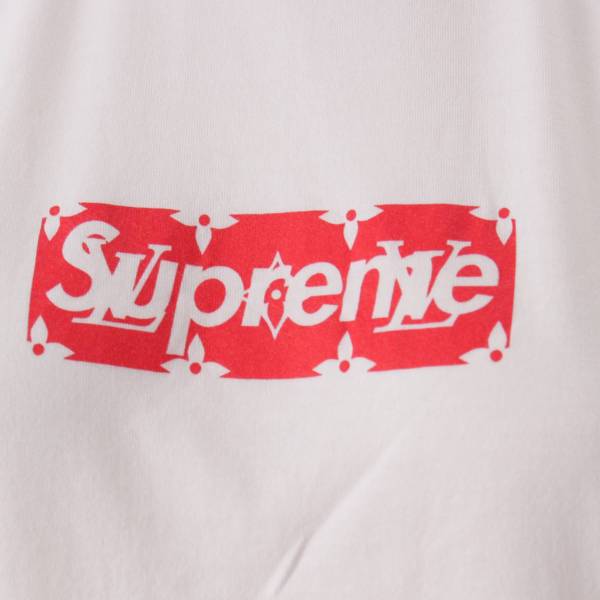 ルイヴィトン Louis Vuitton シュプリーム 17AW モノグラム Box Logo Tee ボックスロゴ 半袖 Tシャツ ホワイト XXS  中古 通販 retro レトロ