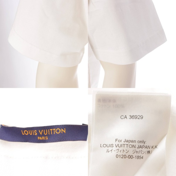 ルイヴィトン Louis Vuitton 22AW メンズ LVロゴエンボス コットン 半袖 Tシャツ トップス RM222Q ホワイト L 中古  通販 retro レトロ