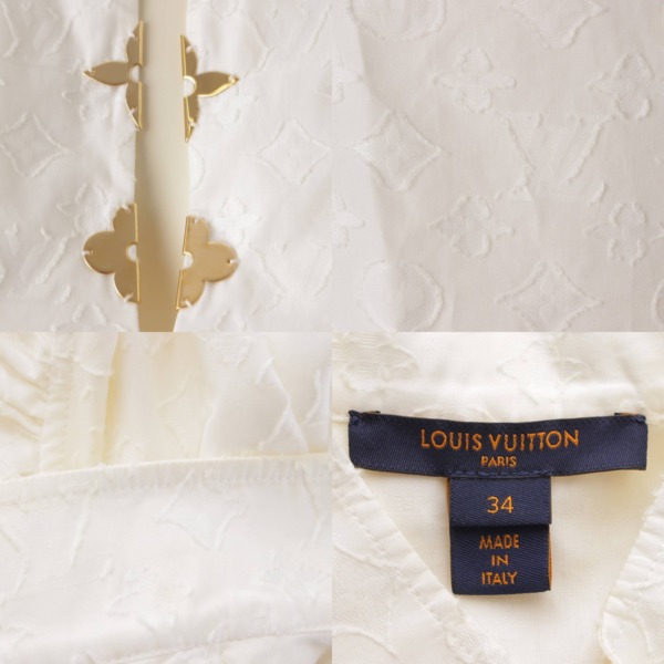 ルイヴィトン Louis Vuitton モノグラム フリル コットン ブラウス ...