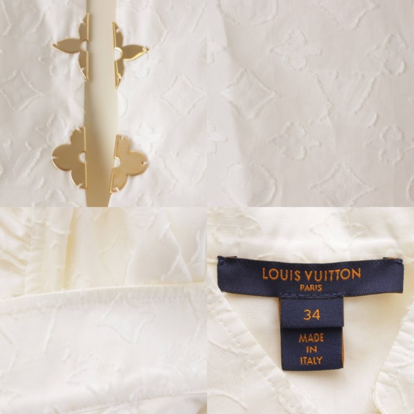 ルイヴィトン Louis Vuitton モノグラム フリル コットン ブラウス