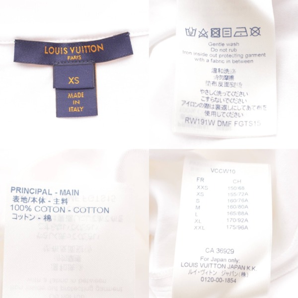 ルイヴィトン Louis Vuitton 19SS コットン TRUNKS&BAGS LVスタンプ Tシャツ トップス ホワイト XS 中古 通販  retro レトロ