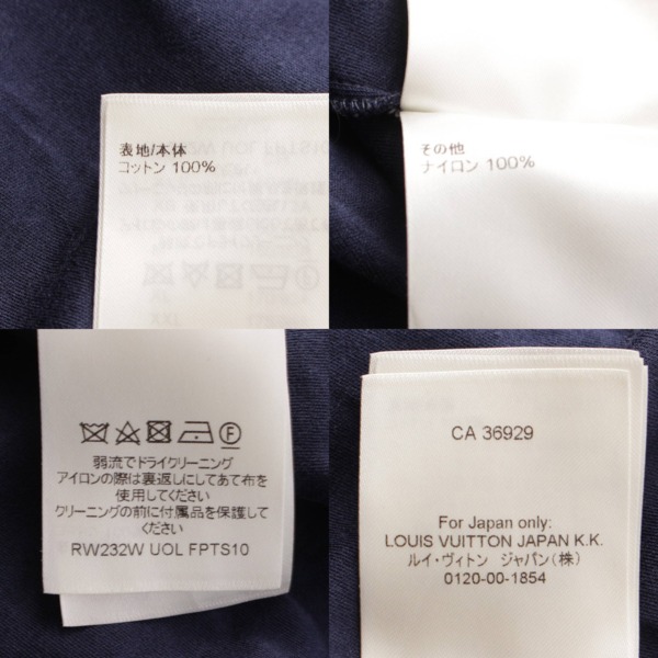 ルイヴィトン Louis Vuitton Louis 4 Vuitton プリント カットソー Tシャツ トップス 1ABCV4 ネイビー 5 中古  通販 retro レトロ