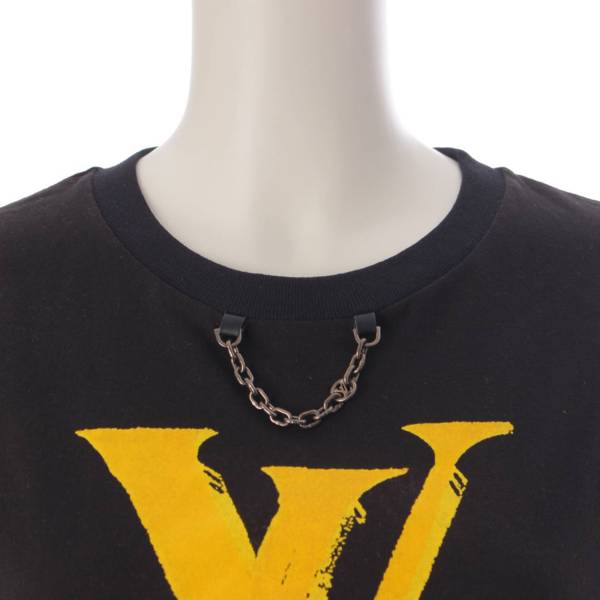 ルイヴィトン Louis Vuitton 24SS グラフィック LVプリント コットン Tシャツ トップス 1AFDV9 ブラック L 中古 通販  retro レトロ