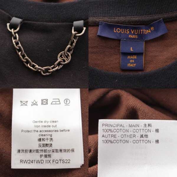 ルイヴィトン Louis Vuitton 24SS グラフィック LVプリント コットン Tシャツ トップス 1AFDV9 ブラック L 中古 通販  retro レトロ