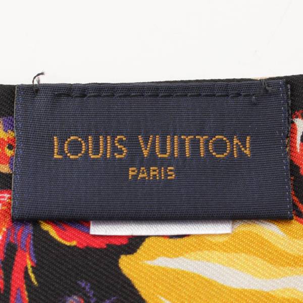 ルイヴィトン(Louis Vuitton) モノグラム ランデブー シルク スカーフ M76433 ベージュ×ブラック 中古 通販 retro レトロ
