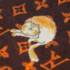 シルク ウール 猫 エトールキャットグラム スカーフ FF0198 ブラウン×オレンジ