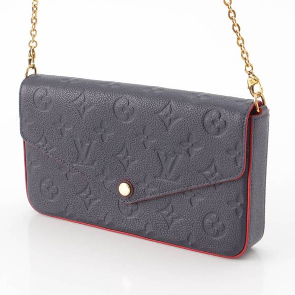 ルイヴィトン Louis Vuitton モノグラム アンプラント ポシェット フェリシー ショルダーバッグ M64099 ネイビー 中古 通販  retro レトロ