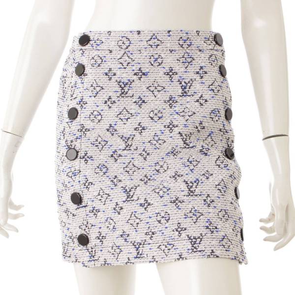 ルイヴィトン(Louis Vuitton) モノグラム ツイード 台形 スカート