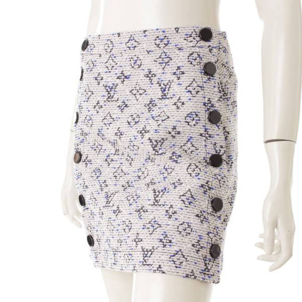 ルイヴィトン(Louis Vuitton) モノグラム ツイード 台形 スカート 