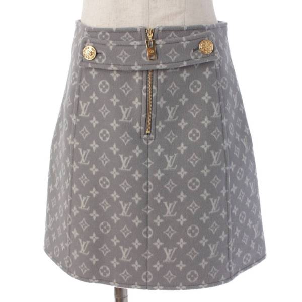 ルイヴィトン(Louis Vuitton) 22SS モノグラム ウール×シルク スカート ...