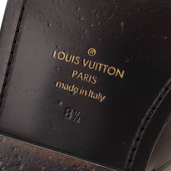 ルイヴィトン(Louis Vuitton) メンズ レザー サンダル ブラック 8 1/2