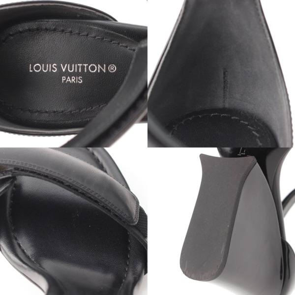 ルイヴィトン Louis Vuitton ステラーライン LVロゴ レザー ウェッジ 