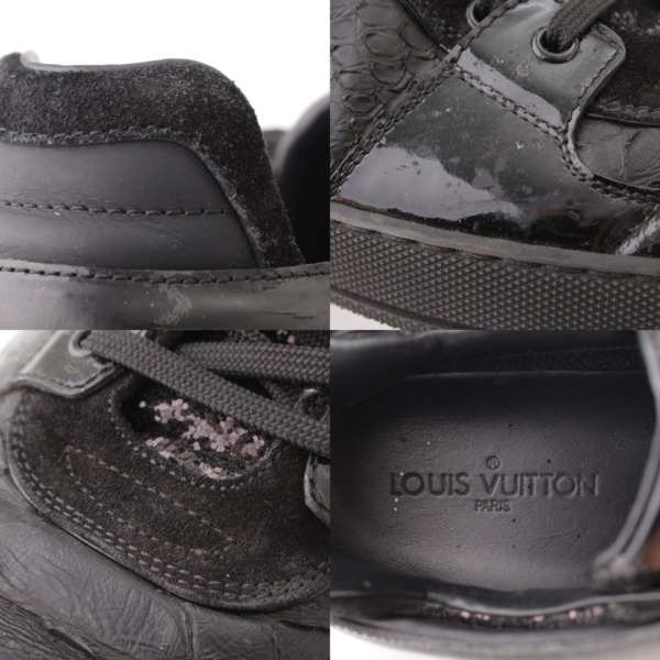 ルイヴィトン(Louis Vuitton) メンズ パイソン スパンコール ハイカットスニーカー ブラック 7 中古 通販 retro レトロ