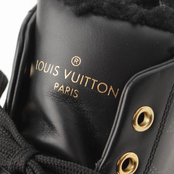 ルイヴィトン Louis Vuitton モノグラム ステラーライン ハイカット スニーカー ブラック 35 中古 通販 retro レトロ