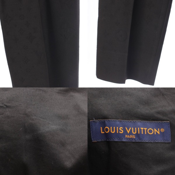 ルイヴィトン Louis Vuitton 23年 メンズ モノグラムエンボス ウール スラックス パンツ RM232F ブラック 40 中古 通販  retro レトロ