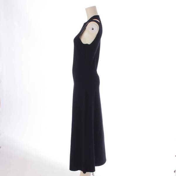 マメ クロゴウチ Mame Kurogouchi 22SS Hole Knitted Dress ホール ニット ノースリーブ ワンピース ブラック  1 中古 通販 retro レトロ