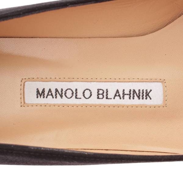 マノロ ブラニク(Manolo Blahnik) Hangisi ハンギシ シルク パンプス