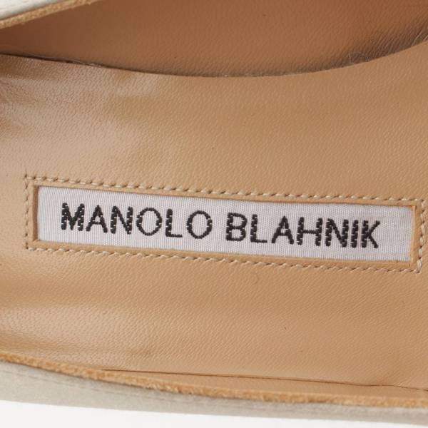 マノロブラニク Manolo Blahnik ハンギシ ビジュー ポインテッドトゥ