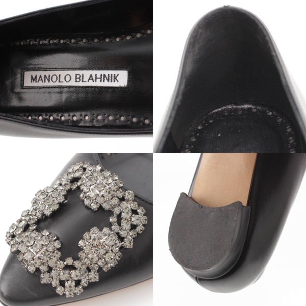 マノロブラニク Manolo Blahnik ハンギシ hangisi ビジューバックル ...