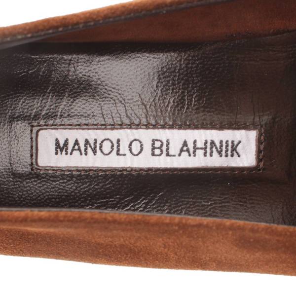 マノロ ブラニク(Manolo Blahnik) Pitaka ピタカ スエード アーモンド