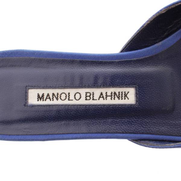 マノロ ブラニク(Manolo Blahnik) ハンギシ ビジューバックル サテン 