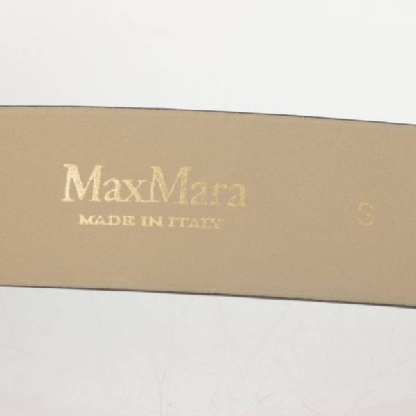 マックスマーラ(Max mara) Mロゴ バックル ラインストーン レザー