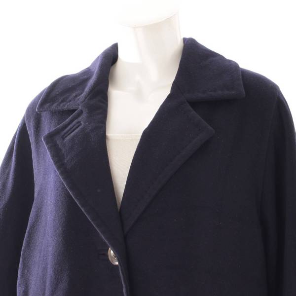 マックス マーラ(Max mara) カシミヤ ロングコート ネイビー 40 中古