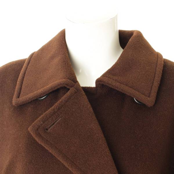 マックス マーラ(Max mara) ウール ロングコート ブラウン 36 中古