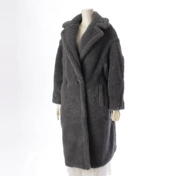 マックスマーラ Max mara TEDDY1 テディベア アルパカ ウール ロング コート アウター 10161523 グレー XS 中古 通販  retro レトロ