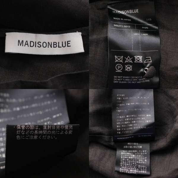 マディソンブルー MADISON BLUE 21年 ラミー バルーンスリーブ シースルー ブラウス MB211‐5015 ブラック 01（S） 中古  通販 retro レトロ