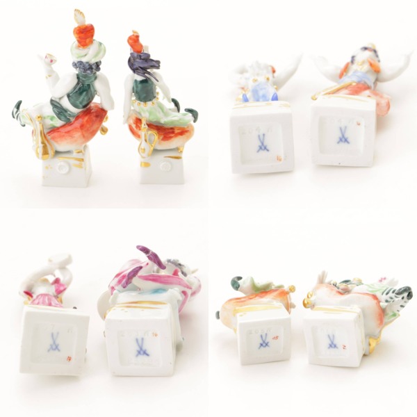 マイセン(Meissen) アラビアンナイト人形 手びねりフィギュリン 置物 陶磁器 3組 / 6体セット 中古 通販 retro レトロ