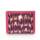 ジャカード マドラス 総ロゴ キャンバス レザー 折り財布 5MV204 ピンク