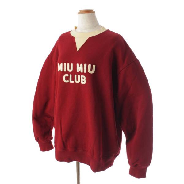 ミュウミュウ(Miu Miu) 22SS クラブ ロゴ コットン スウェット MJL906