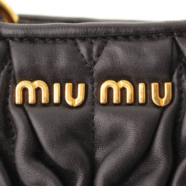 ミュウミュウ(Miu Miu) マテラッセ 2WAY ショルダーバッグ ギャザー RN0805 ブラック 中古 通販 retro レトロ