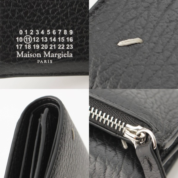 メゾンマルジェラ Maison Margiela レザー 三つ折り財布 ウォレット SA3UI0010 ブラック 中古 通販 retro レトロ