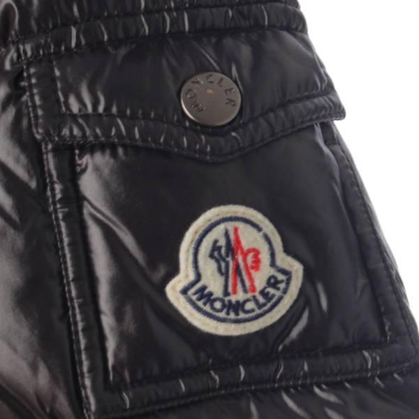 モンクレール Moncler キッズ 19年 WILSON フード ジップ ダウンジャケット ブラック×グリーン 10anni 中古 通販 retro  レトロ