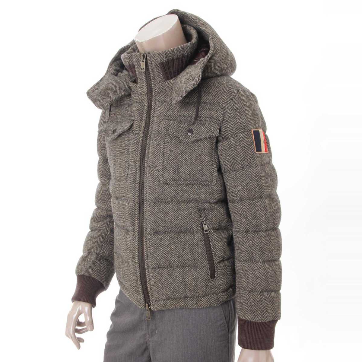 モンクレール(Moncler) FLORIAN フロリアン ツイードウールダウンジャケット 54469 グレー 0 中古 通販 retro レトロ