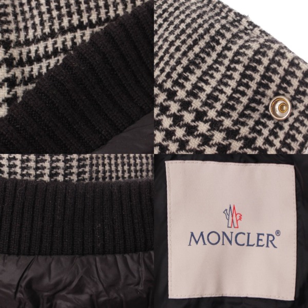 モンクレール(Moncler) 20AW メンズ BESS グレンチェック ダウンジャケット 57643 ブラック 3 中古 通販 retro レトロ