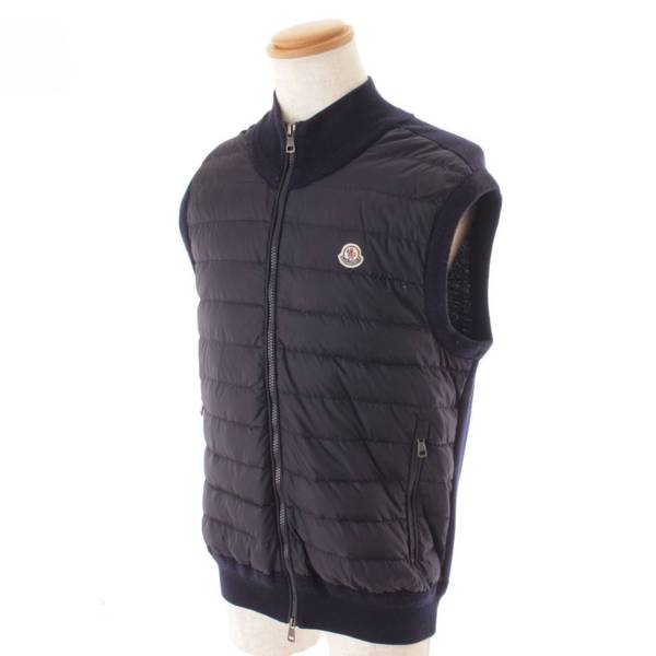 モンクレール(Moncler) maglione tricot gilet ニット切替 ダウン ...